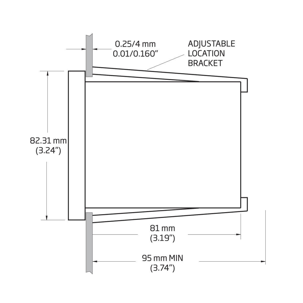 side view installation specs bl BL983320 DIAG