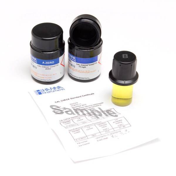 HI977119 11 kit de patrones calibracion cal check trazable a nist de dureza magnesica para serie hi97